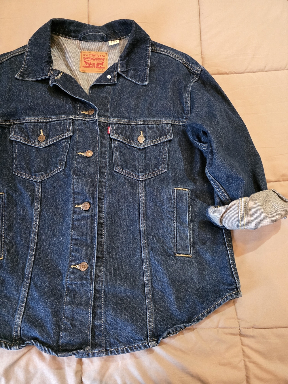 Levi's Dark Blue Denim Jean Jacket - Picture 2 of 14